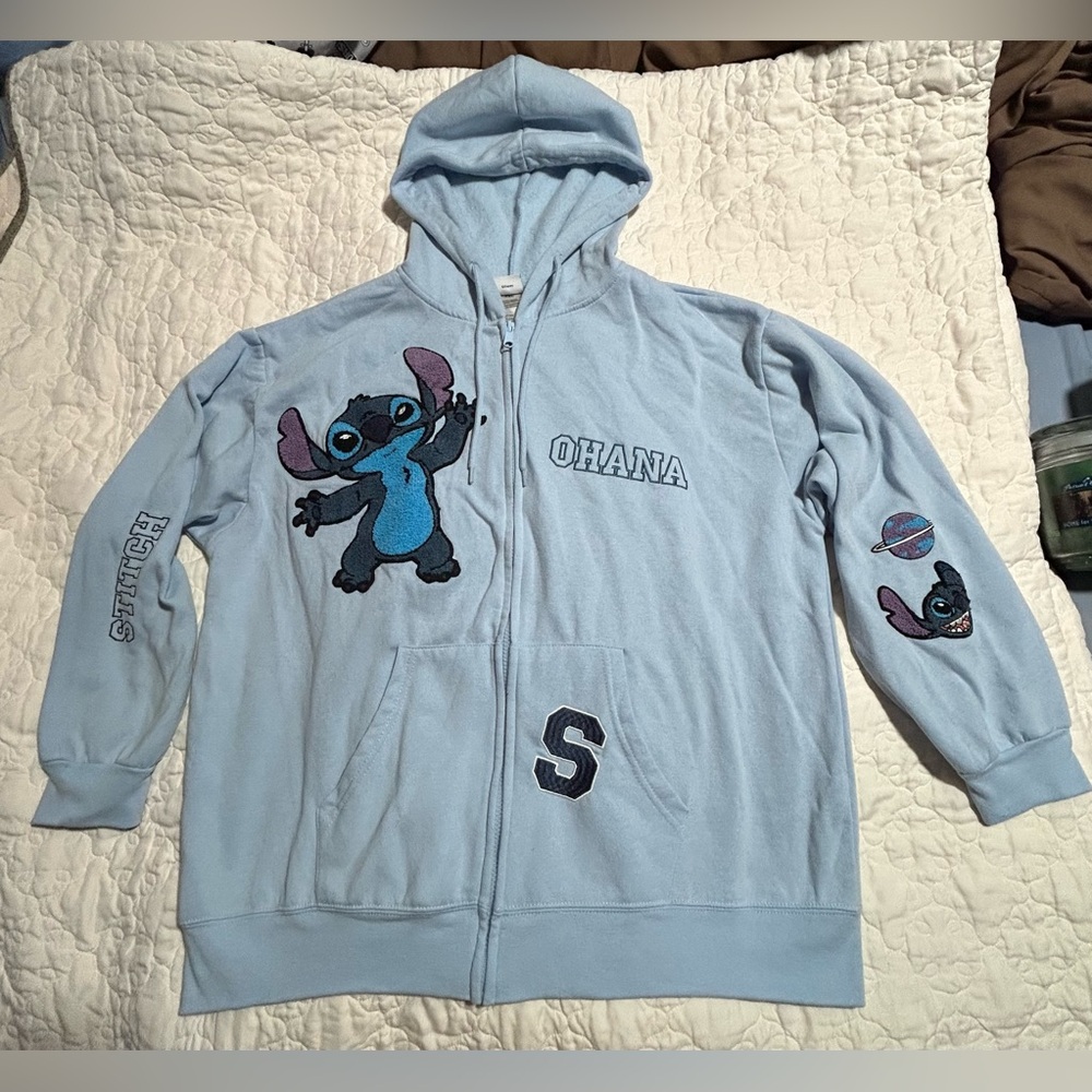 Disney Stitch Ohana Women's  Full Zip Hoodie Jacket Size 2xl